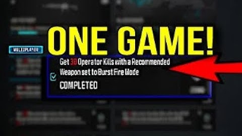 How To Get 30 Kills With Weapons Set To Burst Fire Mode in MW3!