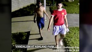 Clarksville police looking for 2 men who caused damage at Ashland Park