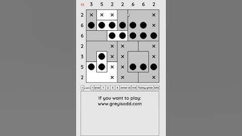 Grey is Odd - Today grids. Solution level 2 7X7 dated 04-11-2024