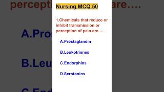 📚 Nursing MCQ 50 📚#pbbscnursing #mscnursing #rrbnursing #norcetmcq #education #nursingstudymaterial