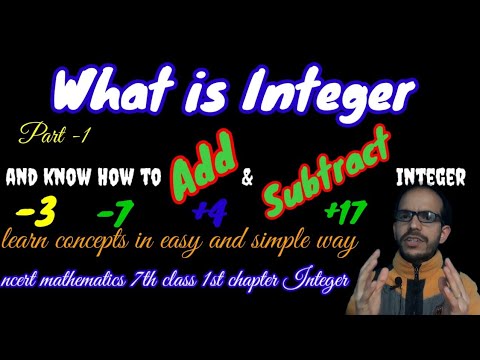 What is Integer? How to add. & Subtract Integer| Ncert Maths 7th class ...