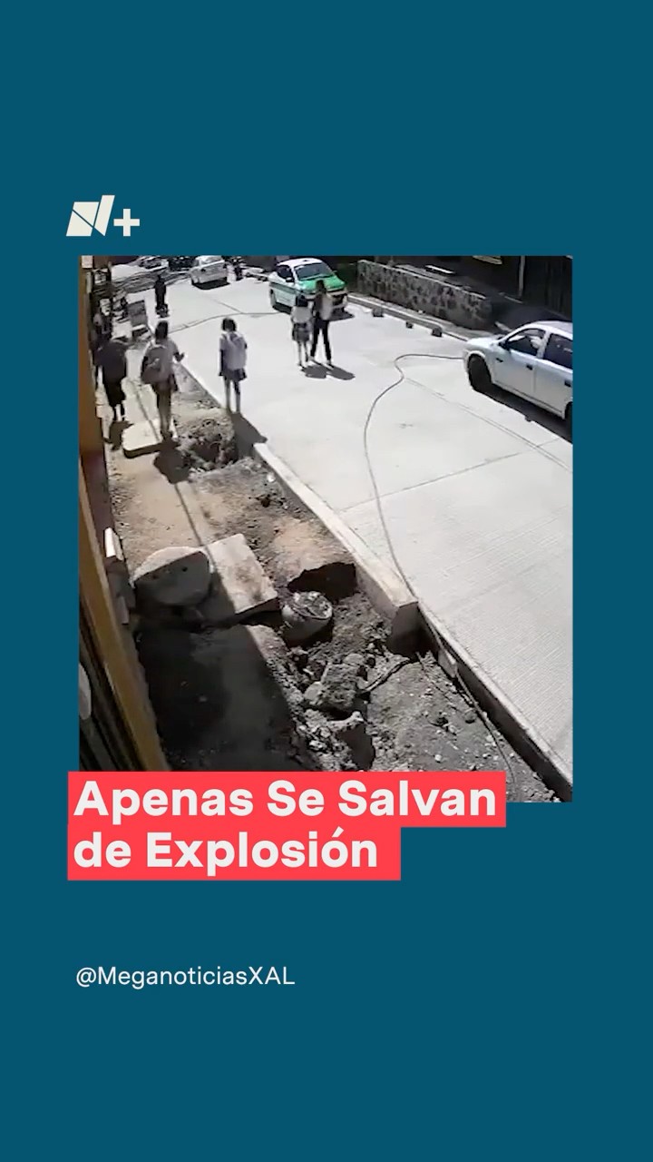 Estudiantes apenas se salvan de explosión de tubería en Xalapa - N+ #shorts