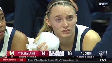 Paige Bueckers HIT IN THE EYE, Exits & Returns | #8 UConn Huskies Women