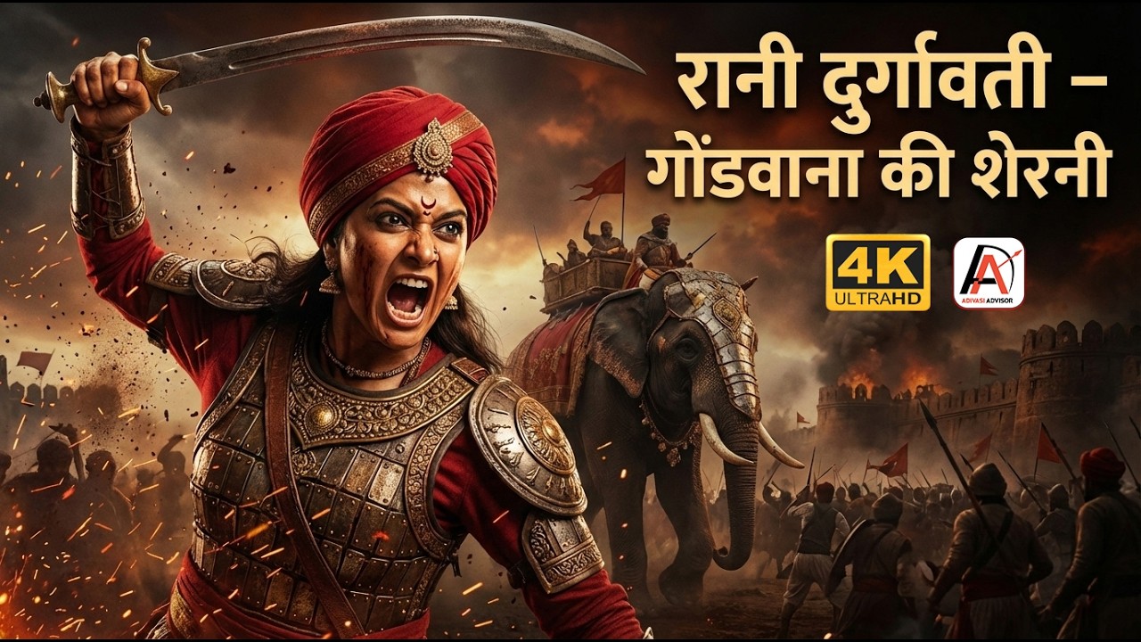 रानी दुर्गावती गीत | गोंडवाना की शेरनी वीरांगना | अकबर को हराने वाली रानी | Lyrics Video