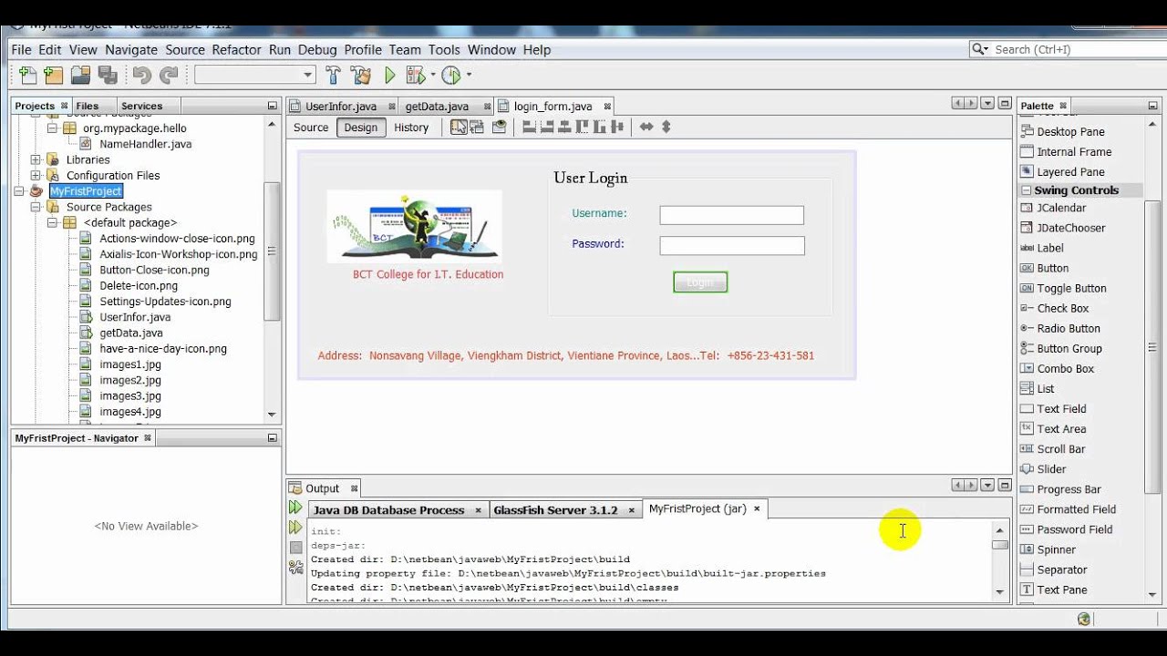 Lesson 42: Build and run your Project, Java, (Netbeans) - YouTube image.