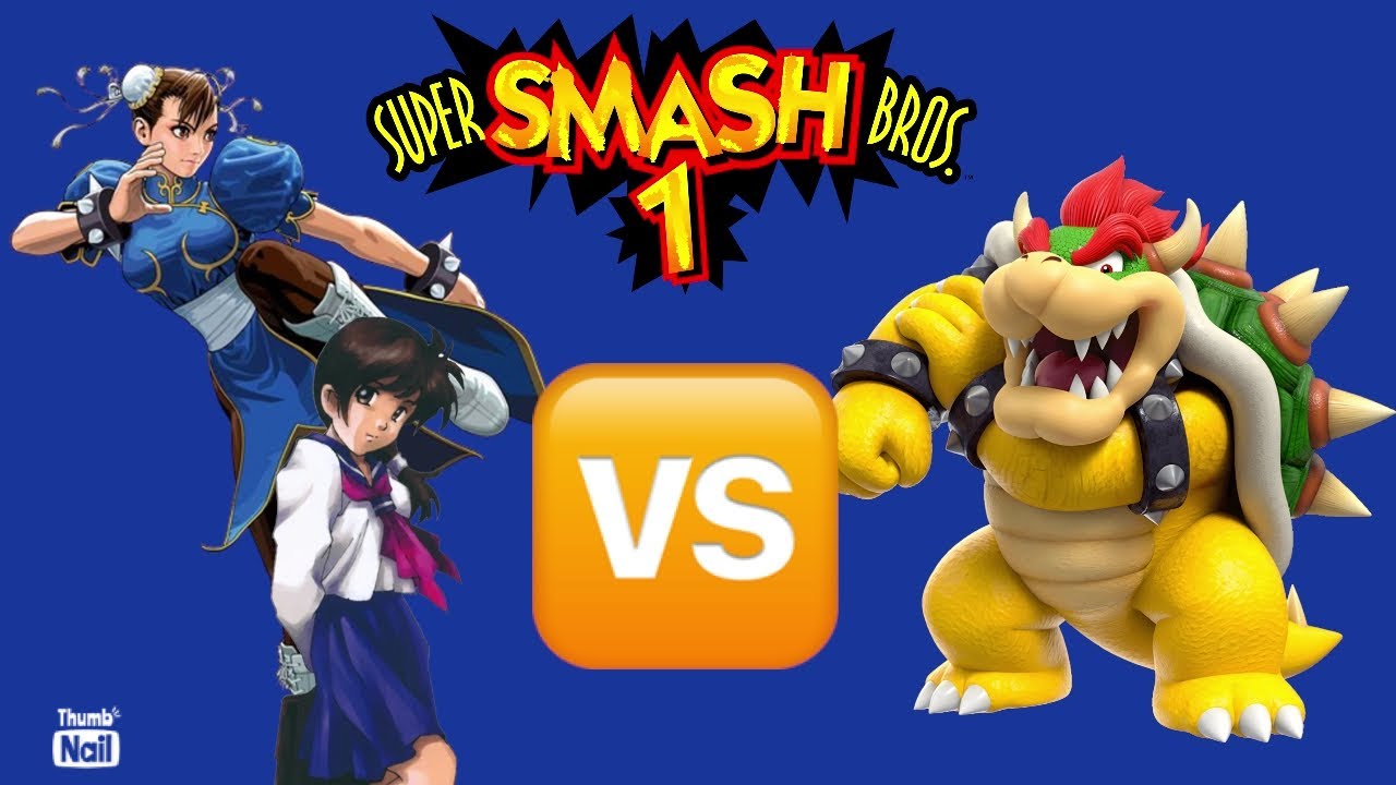 Super Smash Bros 1 Wave 2 - Chun-Li & Ayumi vs Bowser - YouTube