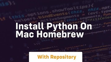 install python on mac homebrew