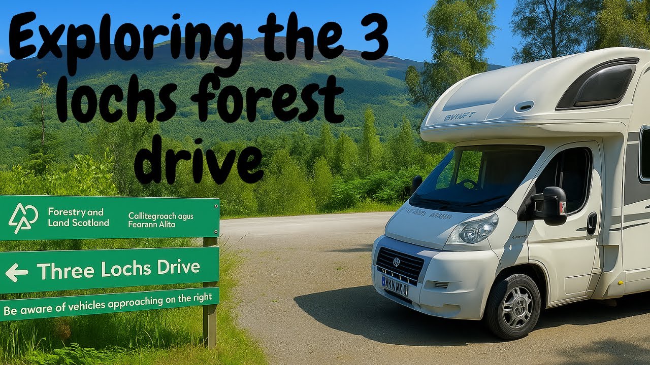 Exploring SCOTLANDS stunning 3 Lochs Forest Drive, in my campervan, with my 2 dogs.