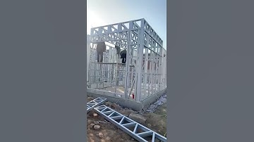 Steel frame installation under way #steel frame #prefab house