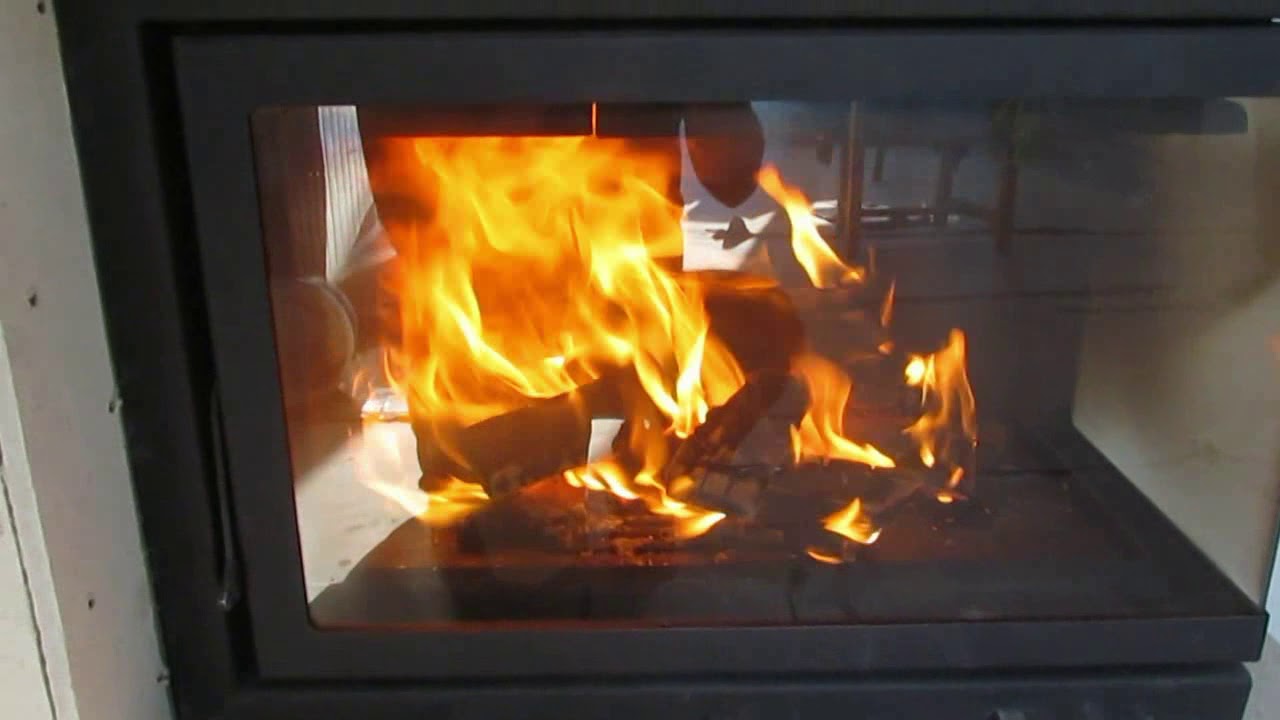 Монтаж Топки АЛЬФА 700RB два стекла правая с черным шамотом в п ...