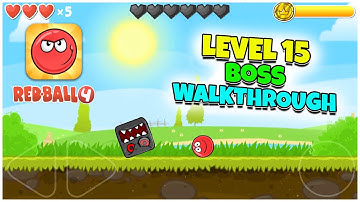 Red Ball 4 - Level 15 Boss Walkthrough - Level 15 Boss Green Hills