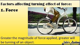 Complete concept of moment of force or Turning effect of force class 8th ICSE physics @jatinacademy