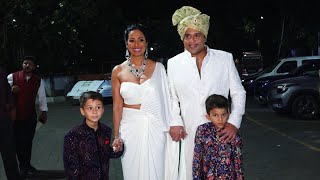 Krushna Abhishek & Kashmera Shah With Kids Arrive At Arti Singh Wedding Ceremony