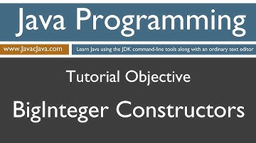 Learn Java Programming - BigInteger Constructors