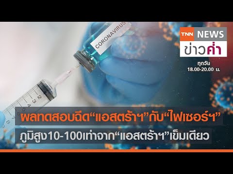 ผลทดสอบฉีด“แอสตร้าฯ”กับ“ไฟเซอร์ฯ” ภูมิสูง10-100เท่าจาก“แอสตร้าฯ”เข็มเดียว | TNN ข่าวค่ำ | 26มิ.ย.64