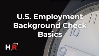 US Background Check Basics 2019
