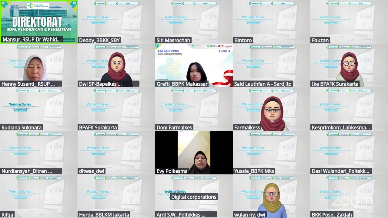 Webinar Penguatan Kompetensi JF Analis SDM Aparatur dalam Pengelolaan Kinerja ASN Series 2