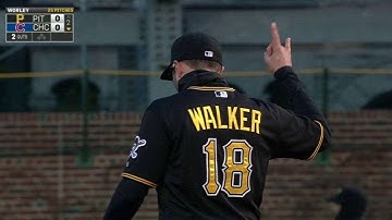 PIT@CHC: Mercer fields and starts 6-4-3 double play