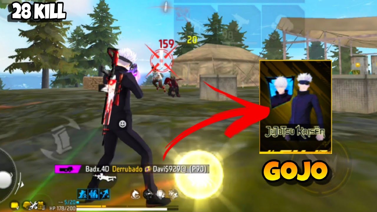 1 GOJO VS 50 PLAYERS, PARTIDA FRENÉTICA, FREE FIRE 