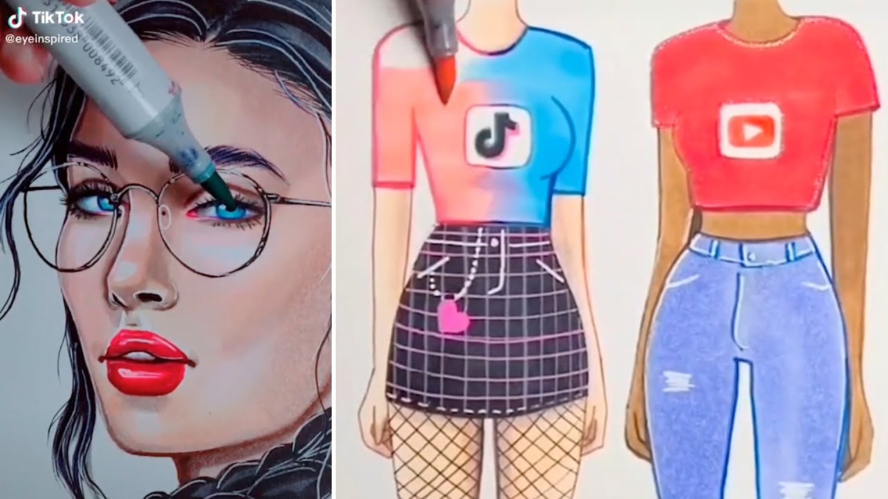 Art TikToks Compilation 🎨 Art Tiktok Tutorials ️ My Favorite Art Videos