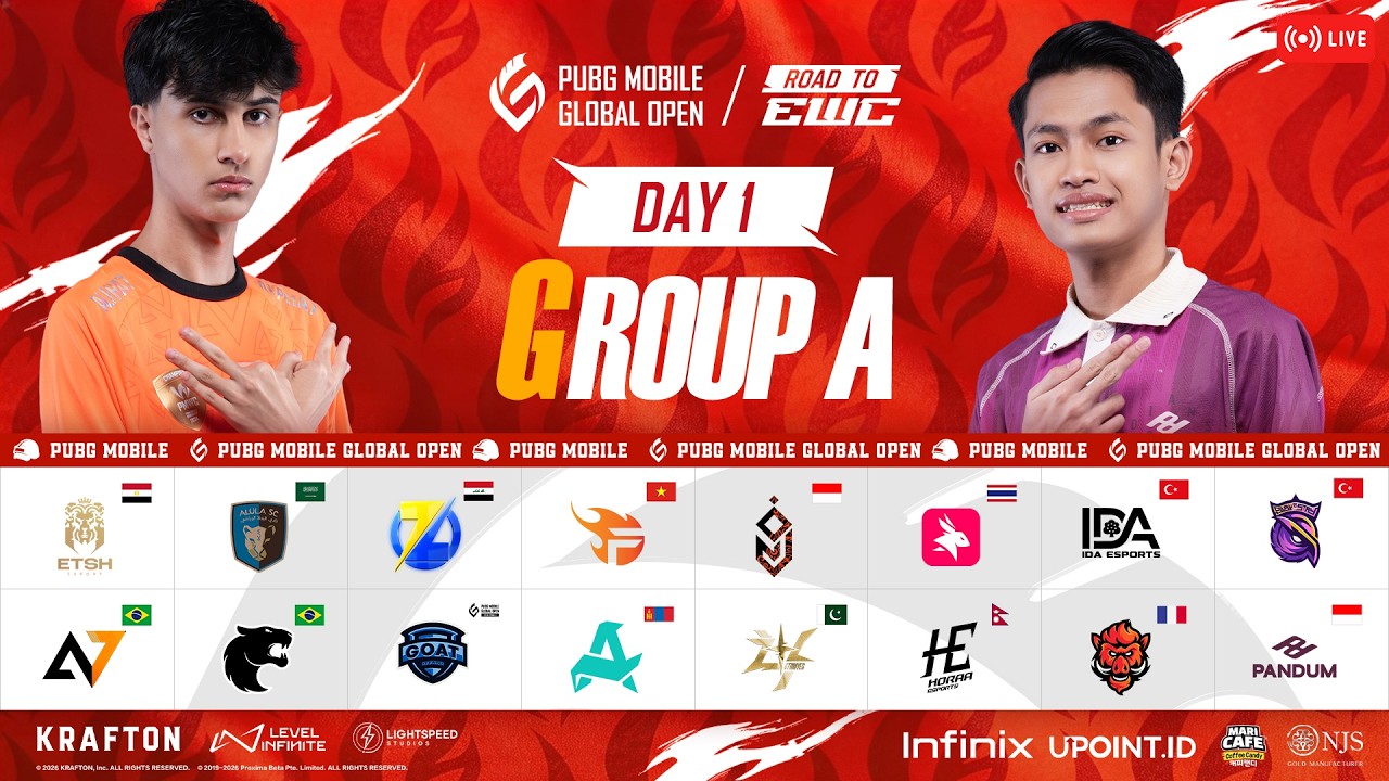 [ID] 2026 PMGO S1 Main Event | Group A | PUBG MOBILE GLOBAL OPEN Season 1