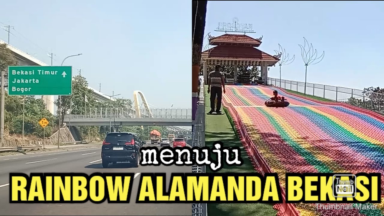 Jalan menuju RAINBOW ALAMANDA BEKASI, perjalanan dan kondisi di siang hari,#menuwisata