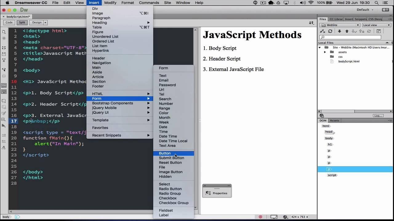 JavaScript - the 3 methods of writing JS - YouTube