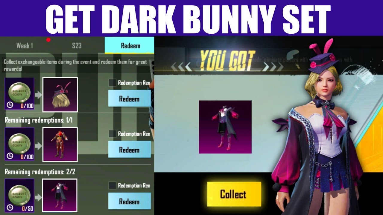 OMG 😍 GET PERMANENT DARK BUNNY SET IN PUBG MOBILE | 200% BONUS UC NEW EVENT