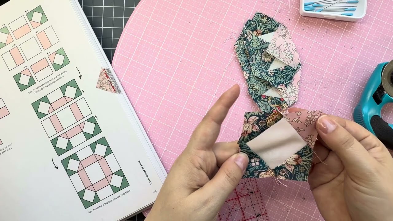 Схема пошива блока 39 лоскутного одеяла «Страна чудес Алисы»