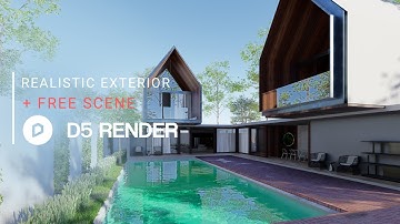 Realistic Exterior Render with D5 Render | Private House 267 | Downloadable Project File Included