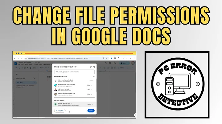 How to Change File Permissions In Google Docs
