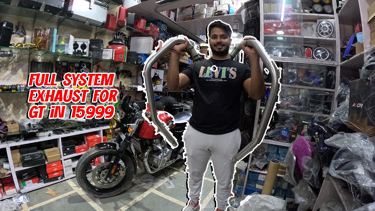Installing Full System Exhaust In GT650 only 15000 rupees karol bagh