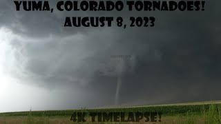 Full Yuma, Colorado Tornado Timelapse! August 8, 2023 Tornadoes in 4K! News