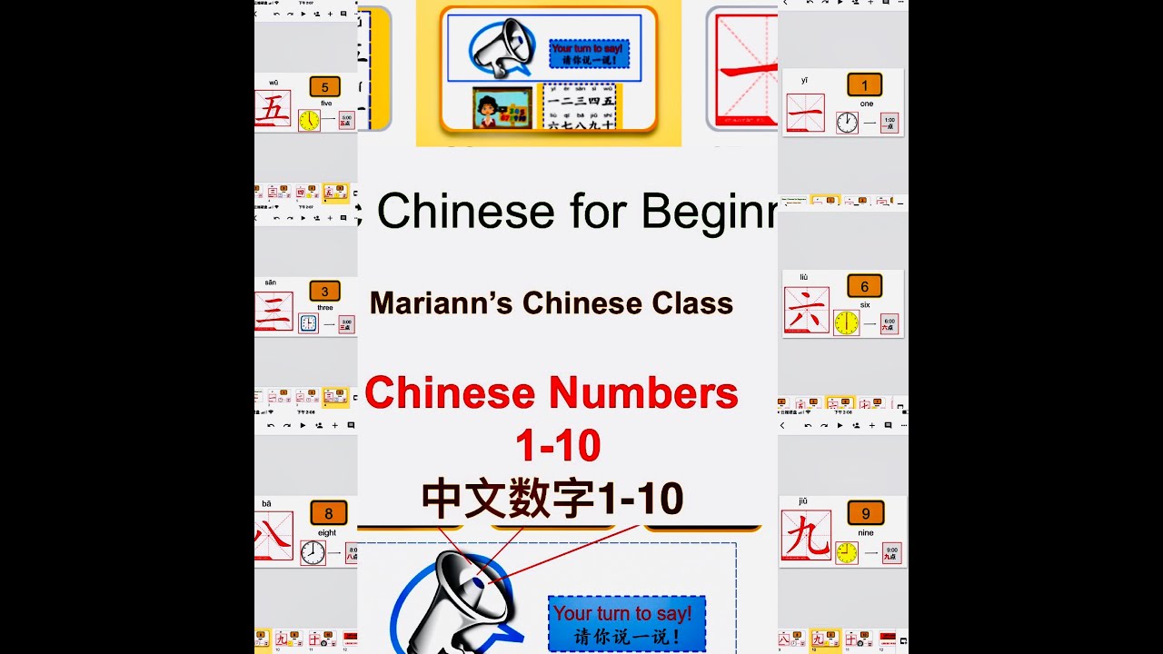 Chinese numbers 1-10 #Basic Chinese Lessons for Beginners: Numbers#Talk ...
