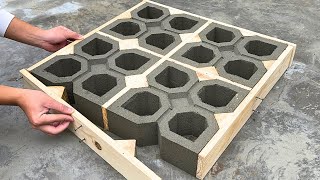 I Can Cast Many Decorative Wall Tiles At The Same Time From Pallet Mold - Simple and Beautiful