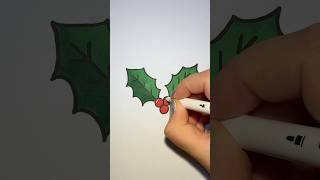 How To Draw A Mistletoe Easy Christmas Drawing Idea