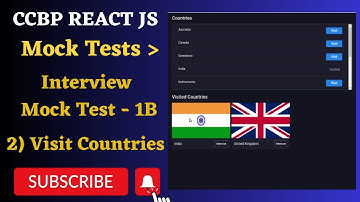 Interview Mock Test - 1B | Visit Countries | REACT JS | NxtWave | CCBP 4.0