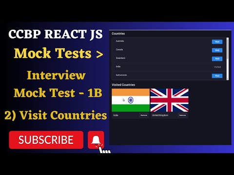 Interview Mock Test - 1B | Visit Countries | REACT JS | NxtWave | CCBP 4.0