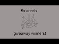 Aereis giveaway winners  creatures of sonaria