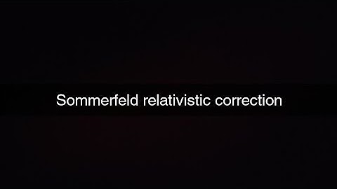 Sommerfeld relativistic correction