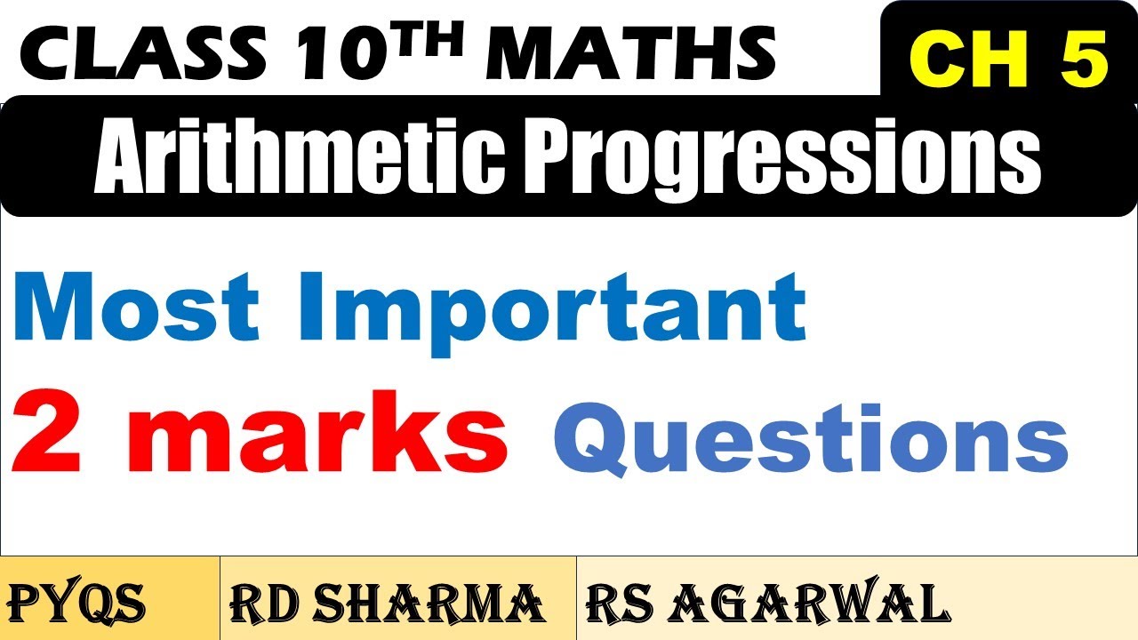 Most important 2 marks questions |Class 10 Maths Arithmetic ...