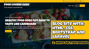Blog Site with HTML, CSS, Bootstrap n Laravel: 3 Hero Section Design