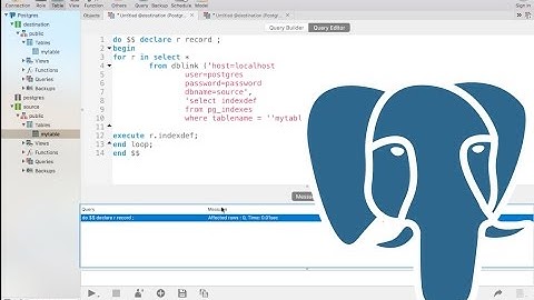 Move tables between databases PostgreSQL with a DBLINK