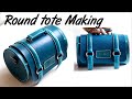 [idea] Round tote bag making / DIY tote bag / Leather craft