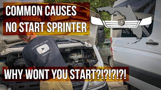 Common Causes a Sprinter Won't Start. Fuel pump relay, starter relay, fuel flow, low battery, etc.