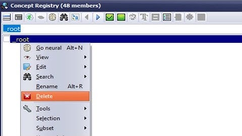 Deleting a Concept in SuperMemo By Delete Concept Registry Member From The Concept Registry