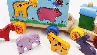 Animals Train - Wooden Animal Shape Sorting Toy