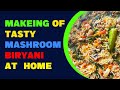 Mushroom Cooker style Biryani🍲 #mushroom recipes#button mushrooms#cooker style# 🍄mushroomsi!!!