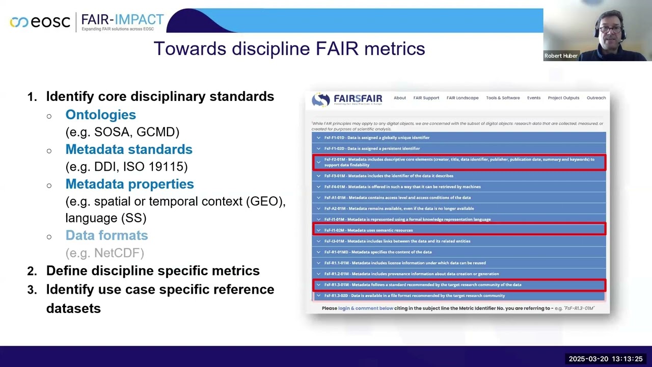 FAIR Implementation Workshop - Using F UJI to Assess the FAIRness of your Data