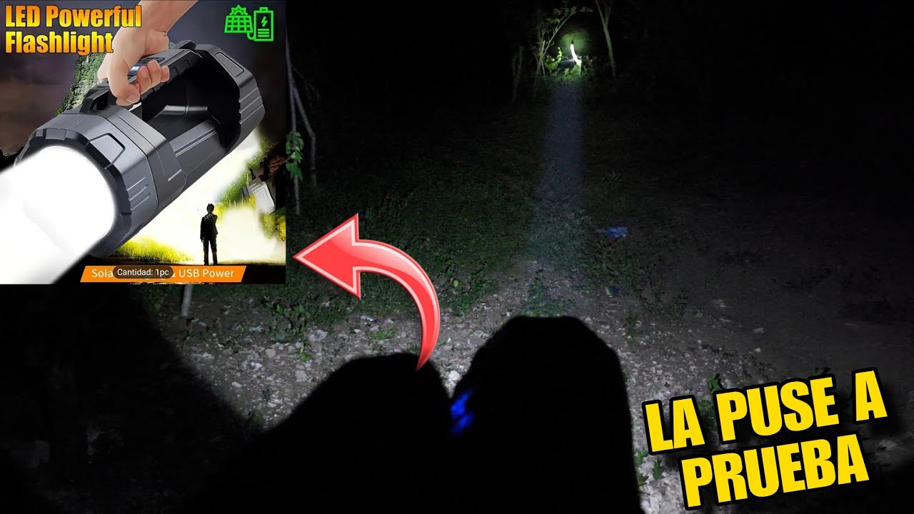 LA LINTERNA 🔦 MAS POTENTE DE TEMU POR 10 DÓLARES 💵 LA PUSE A PRUEBA ✅